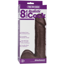 Vac-U-Lock Realistic Dildo 8in - Chocolate
