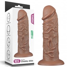 Lovetoy - 10.5'' Realistic Chubby Dildo - Brown