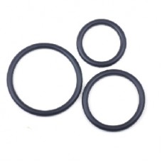Buttstuffer - Black Color Silicone Triple Cock Ring Set