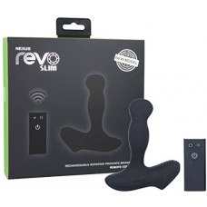 Nexus Revo Slim Rechargeable Silicone Prostate Massager With Remote Control - Black