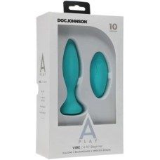 A-Play Vibe Small Beginner Anal Plug with Remote Control - Teal