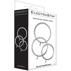 ElectraStim ElectraRings Solid Metal Scrotal and Cock Rings Large - Pack of 3