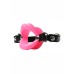 Sex & Mischief Silicone Lips Open Mouth Gag - Pink