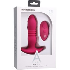 A-Play Rise Silicone Rechargeable Anal Plug with Remote Control - Pink