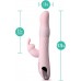Lush Aurora 10 Function Rechargeable Gyrating Silicone Vibrator - 3 Rows of Rotating Beads - Pink