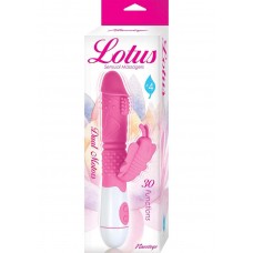 Lotus Sensual Massager #4 Silicone Rabbit Vibrator - Pink/White