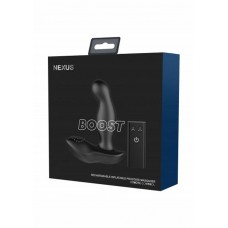 Nexus Boost Rechargeable Silicone Prostate Massager with Remote Control – Black