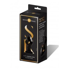 Secret Kisses Handblown Glass Plug 3.5in – Black/Gold