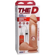 The D Perfect D Ultraskyn Squirting Dildo 8in - Vanilla