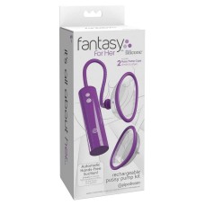 Fantasy For Her Rechargeable Pleasure Pump Kit with Remote Control - Purple/Clear