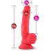 Ruse Shimmy Silicone Dildo with Balls 8.75in - Red