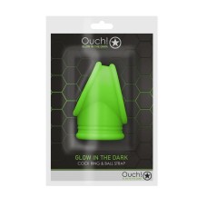 Ouch! Cock Ring & Ball Strap Silicone Separator Glow in the Dark - Green