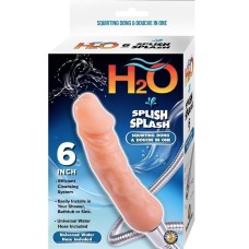 H2O Splish Splash Squirting Dong Douche 6in - Vanilla