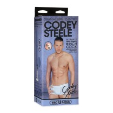 Vac-U-Lock Signature Cocks Ultraskyn Codey Steele Dildo with Removable Suction Cup 8in - Vanilla