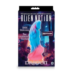 Alien Nation Glow Dragon Silicone Glow in the Dark Creature Dildo - Multicolor