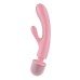 Satisfyer - Triple Lover Rechargeable Silicone Rabbit Vibrator - Pink
