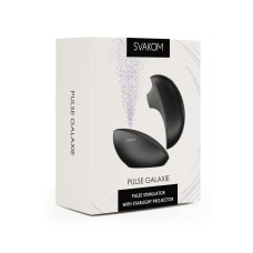 Svakom - Pulse Galaxie App Compatible Rechargeable Silicone Clitoral Stimulator with Remote - Midnight Black