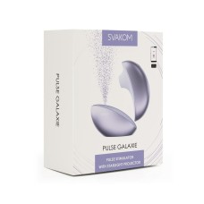 Svakom - Pulse Galaxie App Compatible Rechargeable Silicone Clitoral Stimulator with Remote - Metallic Lilac