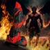Creature Cocks Fire Demon Monster Silicone Dildo - Black/Red