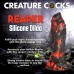 Creature Cocks Reaper Silicone Dildo - Red/Black