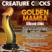 Creature Cocks Golden Mamba Silicone Dildo - Gold/Black