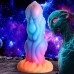 Creature Cocks Alien Invader Glow in the Dark Silicone Dildo - Multicolor