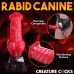 Creature Cocks Cujo Canine Silicone Dildo - XLarge - Red/Black