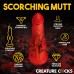 Creature Cocks Fire Hound Silicone Dildo - Large - Red/Black