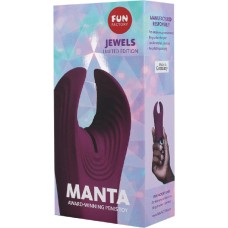 Fun Factory - Manta Silicone Vibrating Sleeve - Garnet Magenta