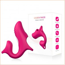 Vibes of Love Rechargeable Golden Finger Vibe - Magenta