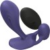 Witty Rechargeable Silicone Vibrator with Clitoral Stimulator - Midnight Indigo