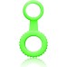 Ouch! Cock Ring & Ball Strap Silicone Glow in the Dark - Green