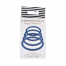 Sportsheets Rubber O-Ring Assorted Sizes (4 pack) - Periwinkle