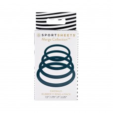 Sportsheets Rubber O-Ring Assorted Sizes (4 pack) - Emerald