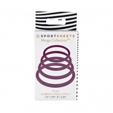 Sportsheets Rubber O-Ring Assorted Sizes (4 pack) - Plum