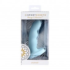 Sportsheets Jaspar Silicone Curved Dildo with Suction Cup 6in - Aqua
