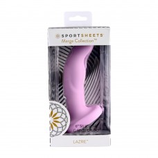 Sportsheets Lazre Silicone Curved Dildo with Suction Cup 6in - Pink