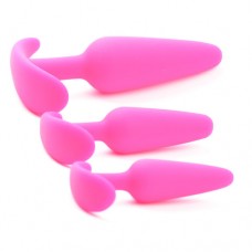 Buttstuffer - Pink Color Silicone Butt Plug Set