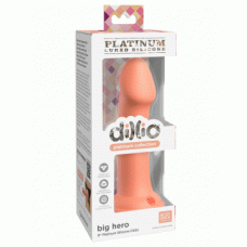 Dillio Platinum Big Hero Silicone Dildo 6in - Orange