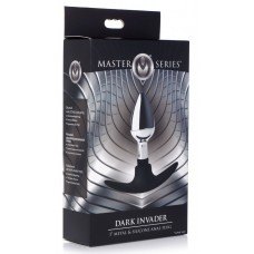 Master Series Dark Invader Metal and Silicone Anal Plug - Small