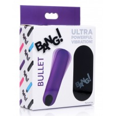 Bang - Vibrating Bullet with Remote Control - Purple
