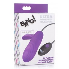 Bang - 7X Pulsing Rechargeable Silicone Bullet Vibrator - Purple