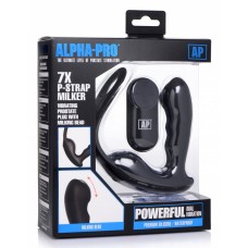 Alpha Pro 7X P-Strap Milking and Vibrating Prostate Stimulator with Cock and Ball Harness