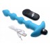 Bang - Vibrating Silicone Rechargeable Anal Beads With Remote Control - Blue