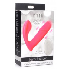 Inmi Shegasm Panty Thumper Rechargeable Silicone Vibrator with Remote Control - Pink
