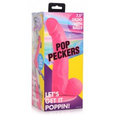 Pop Peckers - 7.5 Inch Dildo with Balls - Pink