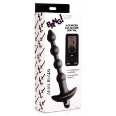 Bang - 25X Platinum Series Vibrating Silicone Anal Beads with Remote Control - Black