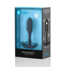 B-Vibe Snug Plug 1 Silicone Weighted Butt Plug - Black