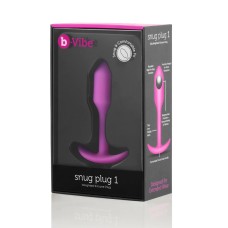 B-Vibe Snug Plug 1 Silicone Weighted Butt Plug - Fucshia