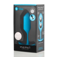 B-Vibe Snug Plug 3 Silicone Weighted Anal Plug - Teal